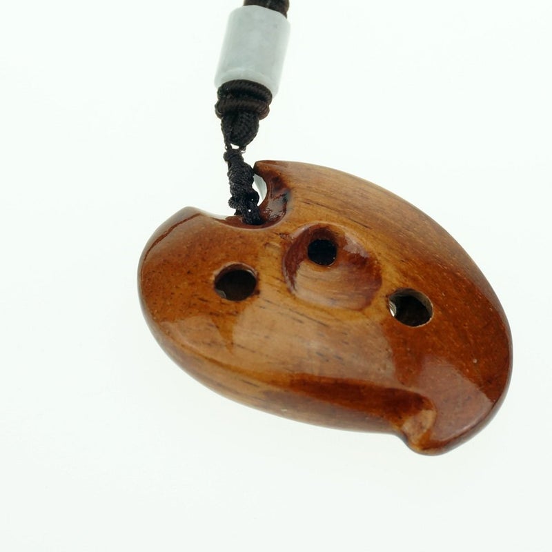 OcarinaWind 6 hole wooden ocarina elm or locust wood SSF,Exquisite Design,Mini Wooden Ocarina Necklace Music Instrument Gift Idea - Image 2
